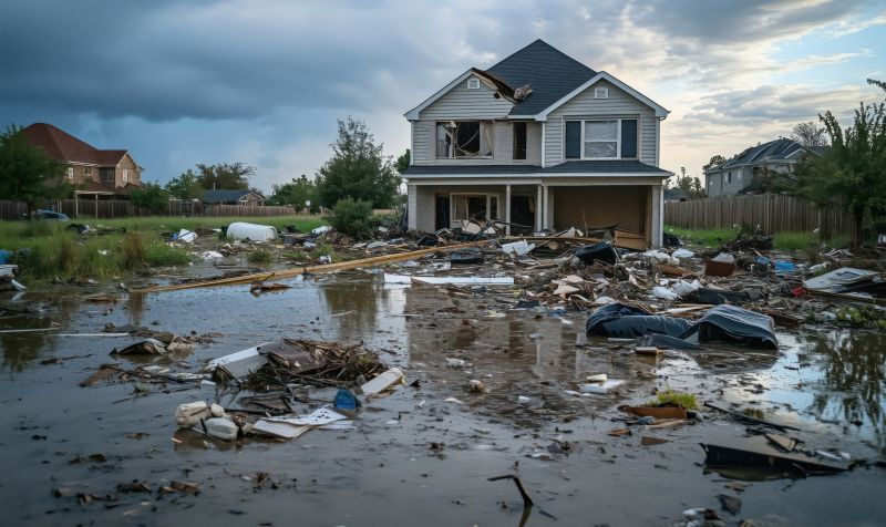 Damaged Yard Repair detail
