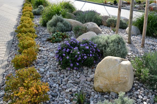 Decorative Rock Installation in Clovis